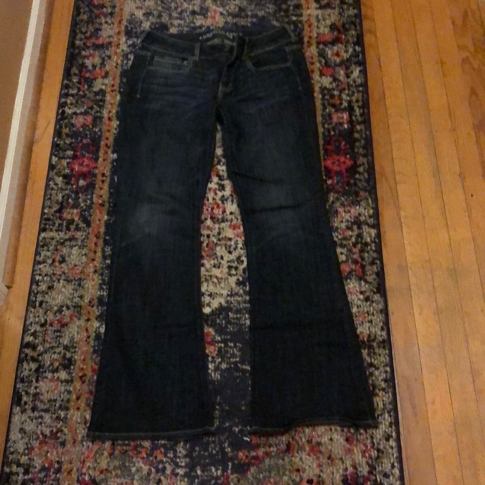 Dark wash flare jeans